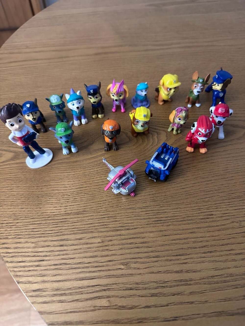 Paw Patrol Action Figure Lot with Ryder, Chase, Marshall, Skye, and Vehicles